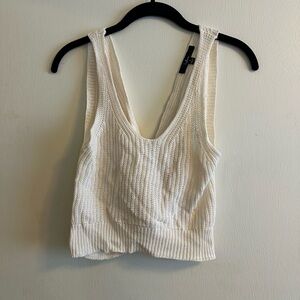 Cream Knit Tank Top